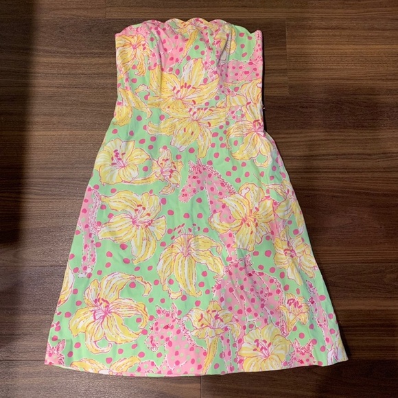Lilly Pulitzer Dresses & Skirts - Fillies for Lillies Scalloped Strapless Dress